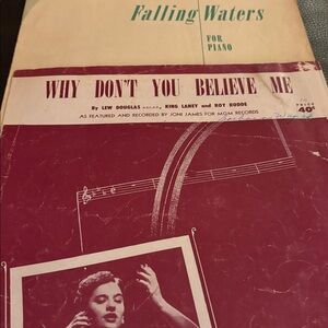 Falling Waters Piano &why don’t you believe me sheet music